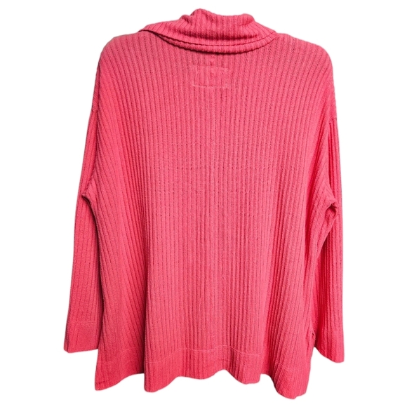 Maeve by Anthropologie Vanna Coral Pink Ribbed Top Size L - Picture 4 of 10